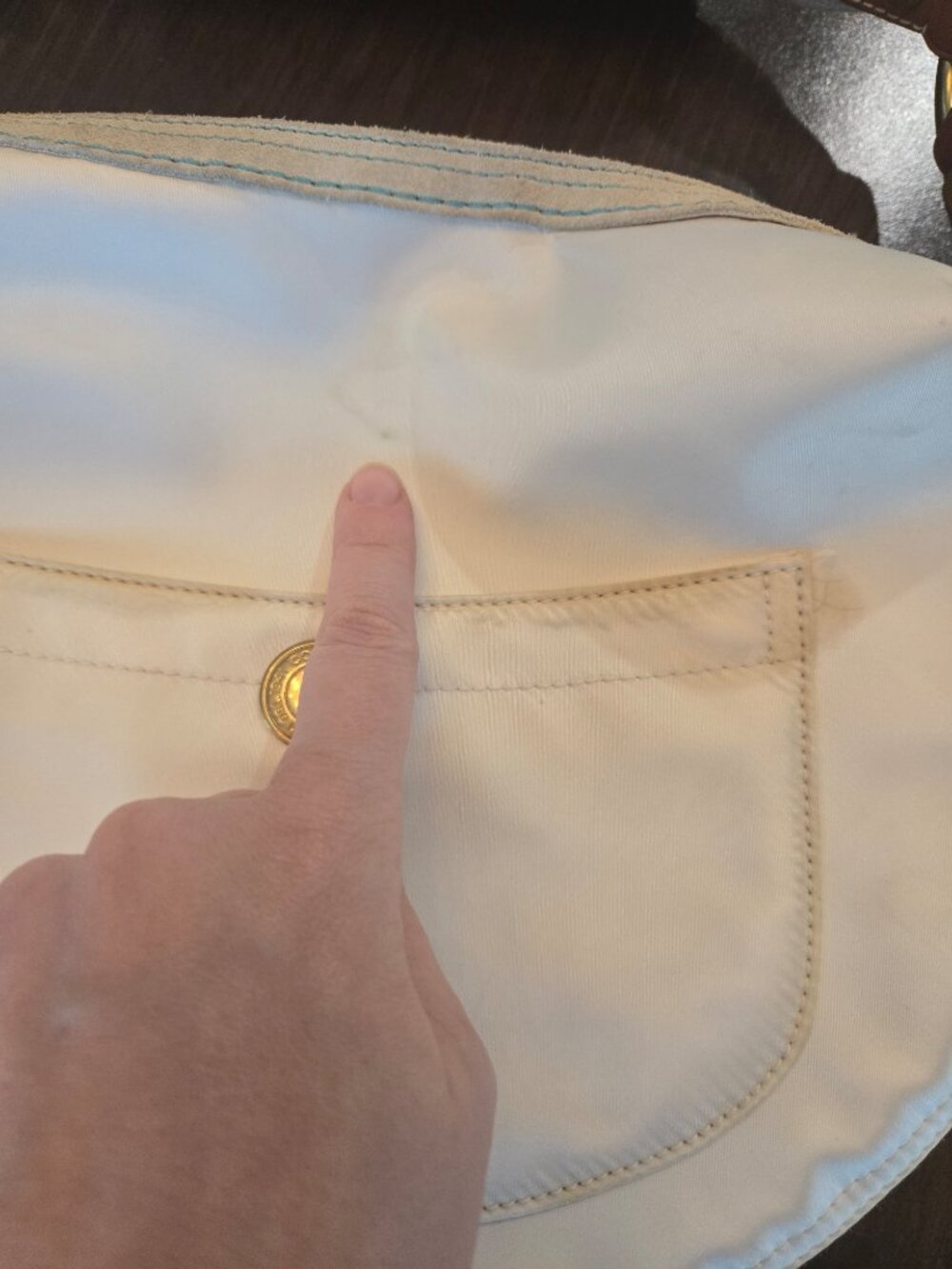 Coach Hampton Ivory Satin Hobo Bag Used; see photos for condition - Picture 4 of 16